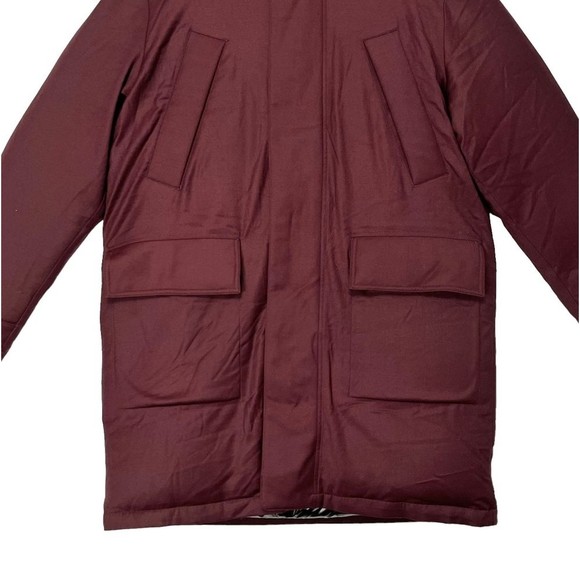 Banana Republic Cima Snorkel Down Parka Coat Mens Sz LT Thigh Length Merlot NWT - Picture 4 of 13